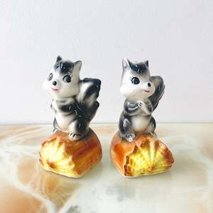 Vintage Squirrel Salt and Pepper Shakers