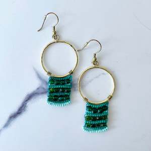 Beaded Hoop Earrings