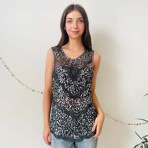 Sequin Beaded Cami (M-L)