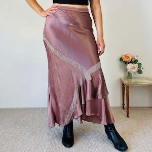 Satin Maxi Skirt (M)