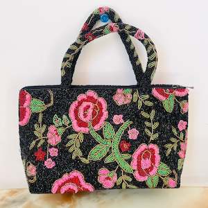 Floral Beaded Handbag