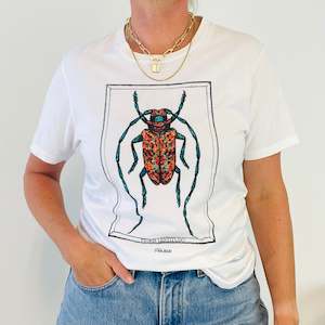 Roberto Cavalli Rhinestone Beetle Tee (S-M)