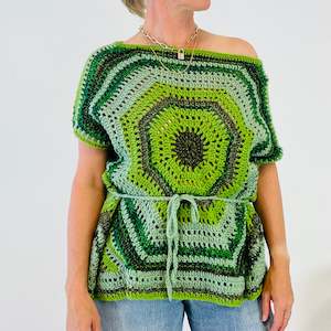 Crochet Sparkly Knit Top (XL-2XL)