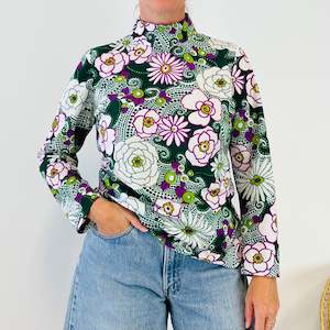 Vintage Floral Turtleneck (L)