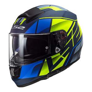 LS2 FF397 VECTOR HELMET KRIPTON MATTE BLUE HI-VIS Large 59cm 60cm