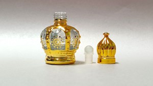 15ml Gold Vintage Style Roll On Glass Bottle