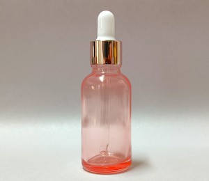 30ml Rose Pink Glass Bottle with Eye Dropper