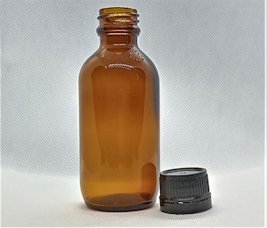 100ml Amber Glass Bottle with Tamper-tel Lid