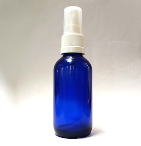 60ml Blue Glass Bottle with White Mist Spray