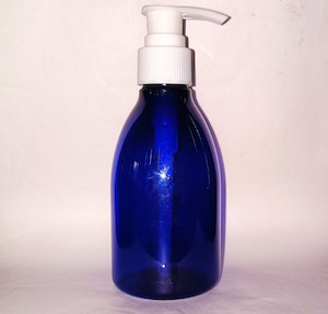 175ml Blue Plastic Bottle with White Pump