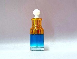 30ml Blue & Gold Glass Bottle with Eye Dropper