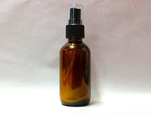 60ml Amber Glass Bottle with Black Mist Spray