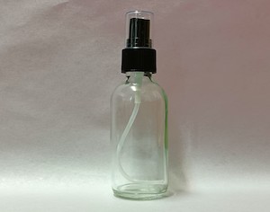 60ml Clear Glass Bottle with Black Mist Spray