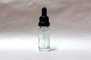 15ml Clear Glass Bottle with Tampertel Eye Dropper