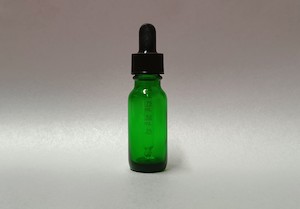 15ml Green Glass Bottle with Eye Dropper