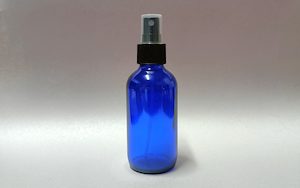 120ml Blue Glass Bottle with Black Mist Spray