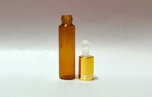 10ml Amber Roll On Glass Bottle Gold Lid