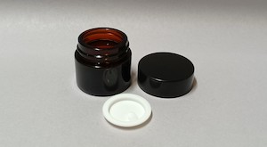 10ml Amber Glass Jar with Black Lid