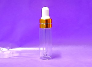 5ml Clear Glass Bottle with Gold Eye Dropper