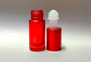 5ml Red Roll On Glass Bottle