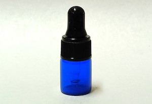 2ml Blue Glass Bottle with Eye Dropper