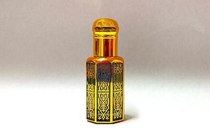 12ml Black & Gold Glass Bottle Roll On with Gold Lid