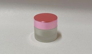 10ml Frosted Glass Jar with Rose Lid