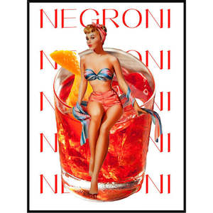 Negroni Glass in Frame