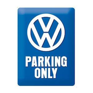 VW Parking Only Metal Sign