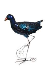 Freestanding Pukeko Crouching - large