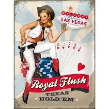 Gift: Retro Royal Flush Metal Sign