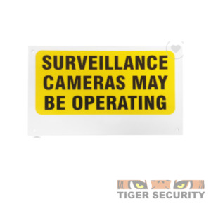 CCTV Accessories on sale - Tiger Security: Arrowhead CCTV Warning Sign, Small