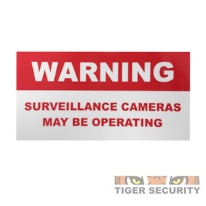 CCTV Accessories on sale - Tiger Security: Arrowhead CCTV Warning Sticker, Pack of 5