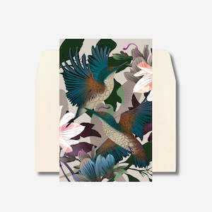 Cards - Kingfishers & Floral - 6 Pack