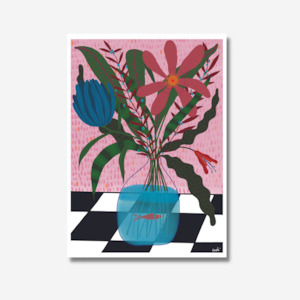 Studio Soph: Print - The Flowers and a Fish