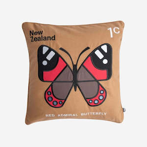 Enid Hunter - Cushion Cover - Red Admiral Butterfly