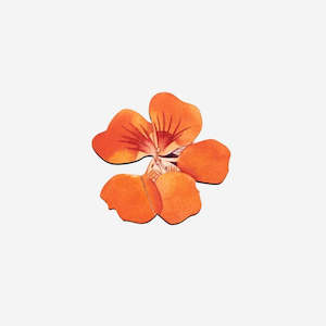 Rita Angus - Wooden Brooch - Nasturtiums