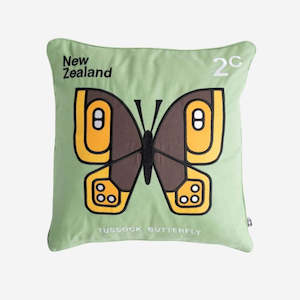 Enid Hunter - Cushion Cover - Tussock Butterfly