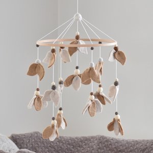 Neutral Leaf Baby Mobile