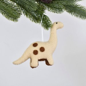 Dino Christmas Decoration - cream/brown