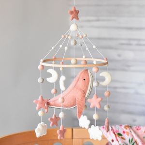 Pink Whale Baby Mobile