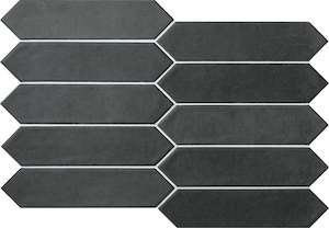 Size 6x26: Picket Contemporary Obsidian - SQM