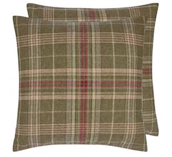 Designers Guild Hardwick Plaid Woodland Cushion