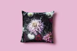 'DAHLIA DREAM // THE DARKNESS' SILK VELVET CUSHION COVER