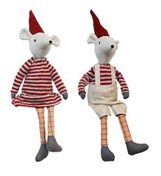 Homewares: Christmas - Stuart and Stacy Sitting Mice Couple