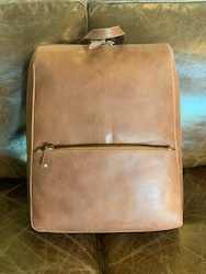 Back Road Tan Leather Backpack