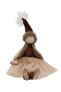 Homewares: Alicia Sitting Doll Chocolate