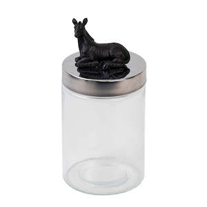 Zebra Glass Jar