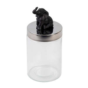 Elephant Glass Jar