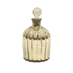 Distressed Silver Round Bottle